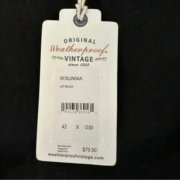 NWT Men’s Denim by Original Weather Proof Vintage Weather Soft Black Jeans - Picture 6 of 10